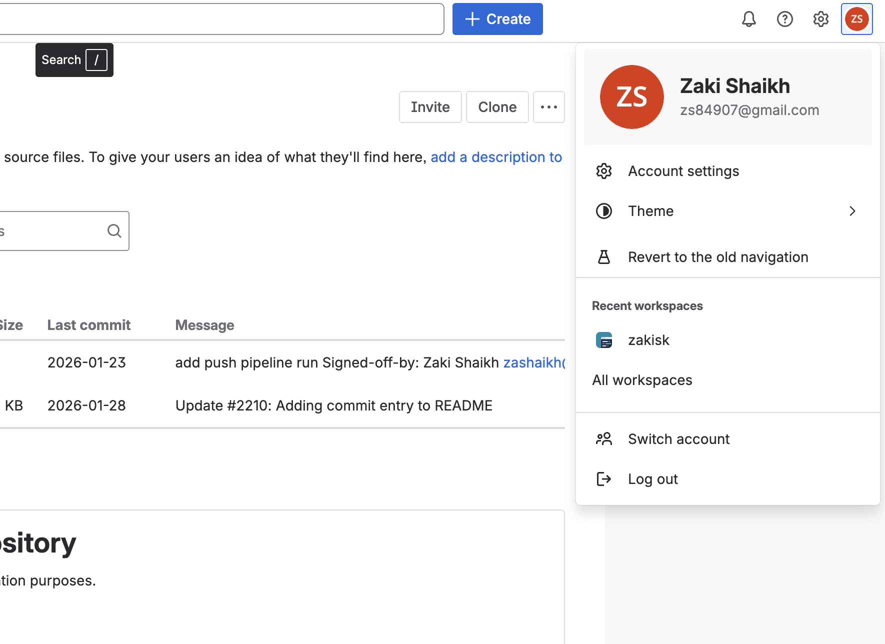 Bitbucket Cloud Account Settings